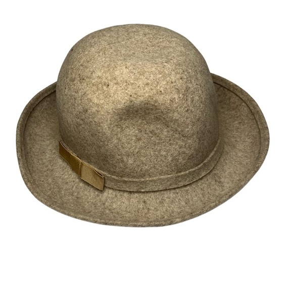 Geo W Bollman & Co Doeskin Women's Bowler Hat Felted Wool Ribbon - Picture 1 of 11
